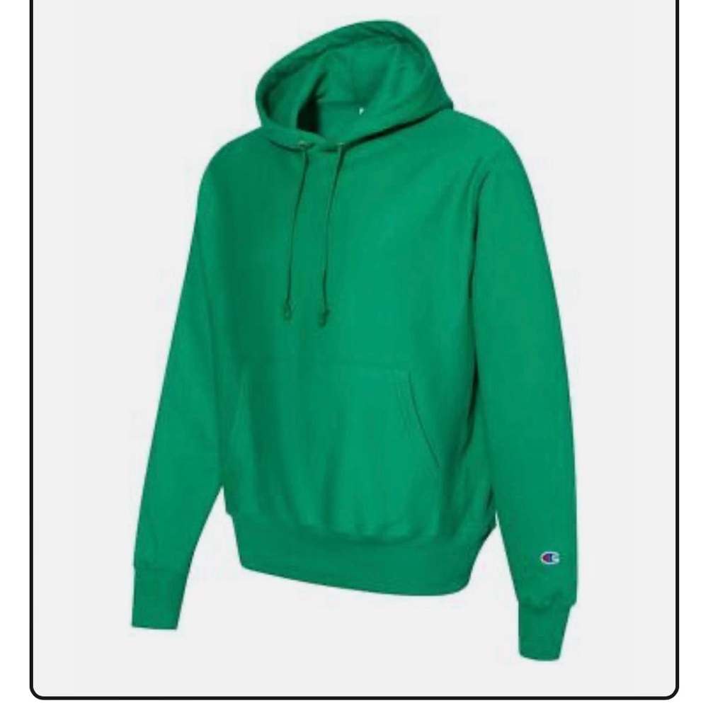 Champion Reverse Weave Hoodie Sweatshirt Mens Size Small Green